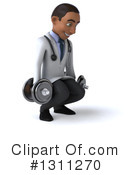 Young Black Male Doctor Clipart #1311270 by Julos