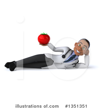 Black Male Doctor Clipart #1351351 by Julos