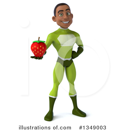Young Black Green Super Hero Clipart #1349003 by Julos