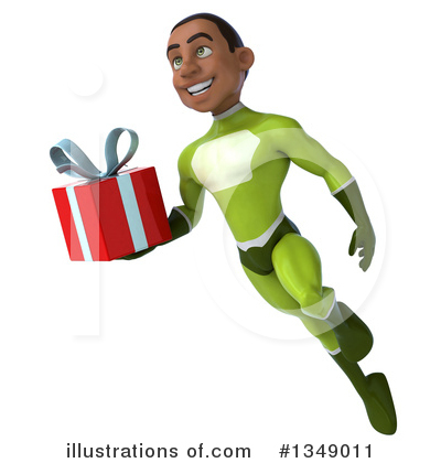Young Black Green Super Hero Clipart #1349011 by Julos