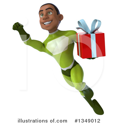 Young Black Green Super Hero Clipart #1349012 by Julos
