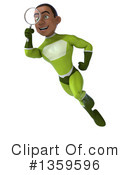 Young Black Male Green Super Hero Clipart #1359596 by Julos