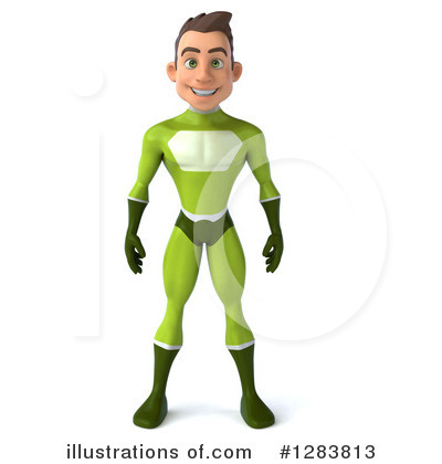 Young Green Super Hero Clipart #1283813 by Julos