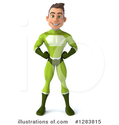 Young Green Super Hero Clipart #1283815 by Julos