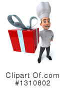 Young White Male Chef Clipart #1310802 by Julos