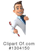 Young White Male Dentist Clipart #1304150 by Julos