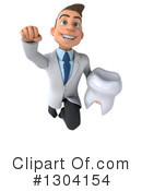 Young White Male Dentist Clipart #1304154 by Julos