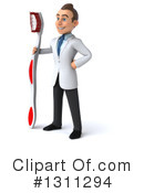 Young White Male Dentist Clipart #1311294 by Julos