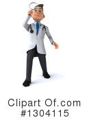 Young White Male Doctor Clipart #1304115 by Julos