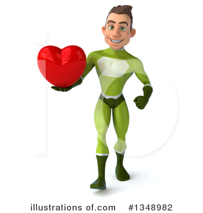 Young Green Super Hero Clipart #1348982 by Julos