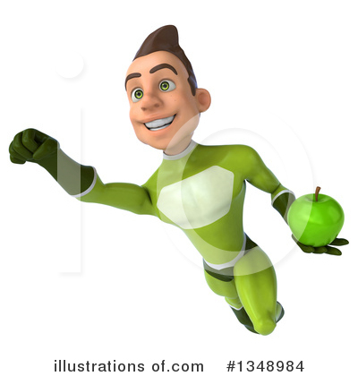 Young Green Super Hero Clipart #1348984 by Julos
