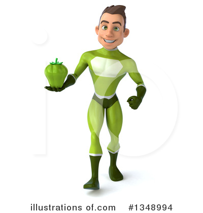 Young Green Super Hero Clipart #1348994 by Julos