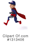 Young White Male Super Hero Mechanic Clipart #1313406 by Julos