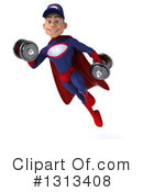 Young White Male Super Hero Mechanic Clipart #1313408 by Julos