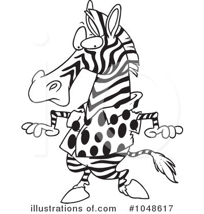 Royalty-Free (RF) Zebra Clipart Illustration by toonaday - Stock Sample #1048617