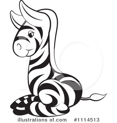 Royalty-Free (RF) Zebra Clipart Illustration by Lal Perera - Stock Sample #1114513