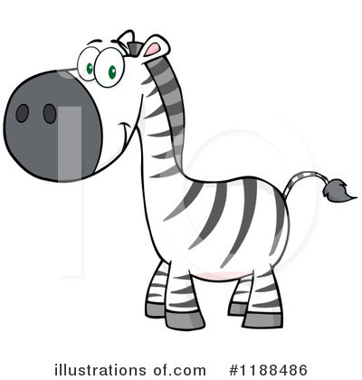 Royalty-Free (RF) Zebra Clipart Illustration by Hit Toon - Stock Sample #1188486