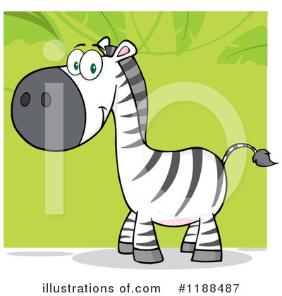 Royalty-Free (RF) Zebra Clipart Illustration by Hit Toon - Stock Sample #1188487