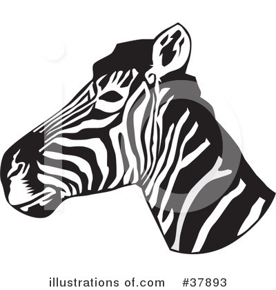 Royalty-Free (RF) Zebra Clipart Illustration by David Rey - Stock Sample #37893