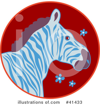 Royalty-Free (RF) Zebra Clipart Illustration by Prawny - Stock Sample #41433