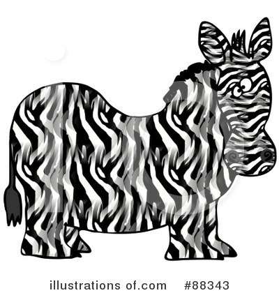 Royalty-Free (RF) Zebra Clipart Illustration by djart - Stock Sample #88343