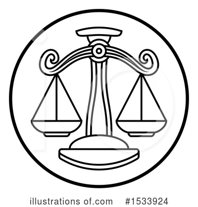 Scales Of Justice Clipart #1533924 by AtStockIllustration