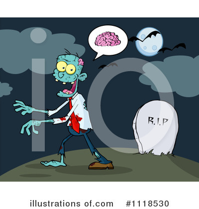 Royalty-Free (RF) Zombie Clipart Illustration by Hit Toon - Stock Sample #1118530