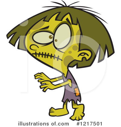 Royalty-Free (RF) Zombie Clipart Illustration by toonaday - Stock Sample #1217501