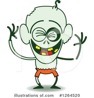 Royalty-Free (RF) Zombie Clipart Illustration by Zooco - Stock Sample #1264520