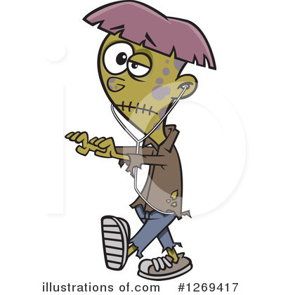 Royalty-Free (RF) Zombie Clipart Illustration by toonaday - Stock Sample #1269417