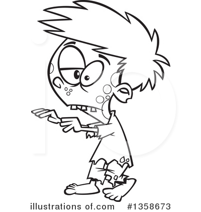 Royalty-Free (RF) Zombie Clipart Illustration by toonaday - Stock Sample #1358673