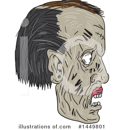 Royalty-Free (RF) Zombie Clipart Illustration by patrimonio - Stock Sample #1449801