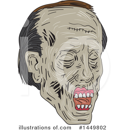 Royalty-Free (RF) Zombie Clipart Illustration by patrimonio - Stock Sample #1449802