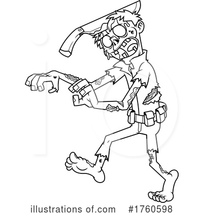 Royalty-Free (RF) Zombie Clipart Illustration by Hit Toon - Stock Sample #1760598