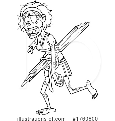 Royalty-Free (RF) Zombie Clipart Illustration by Hit Toon - Stock Sample #1760600