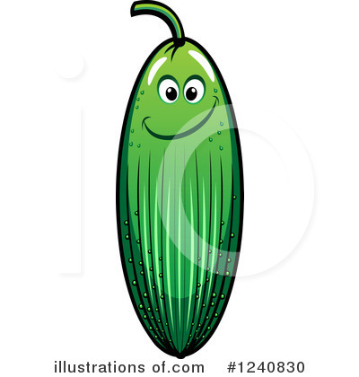 Royalty-Free (RF) Zucchini Clipart Illustration by Vector Tradition SM - Stock Sample #1240830