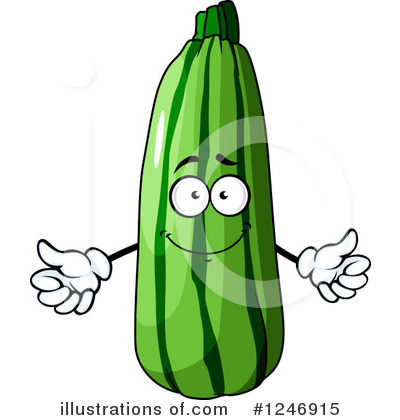 Royalty-Free (RF) Zucchini Clipart Illustration by Vector Tradition SM - Stock Sample #1246915