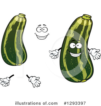 Royalty-Free (RF) Zucchini Clipart Illustration by Vector Tradition SM - Stock Sample #1293397