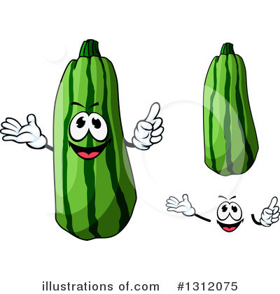Royalty-Free (RF) Zucchini Clipart Illustration by Vector Tradition SM - Stock Sample #1312075