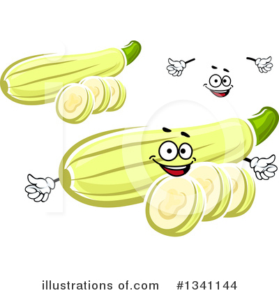 Royalty-Free (RF) Zucchini Clipart Illustration by Vector Tradition SM - Stock Sample #1341144