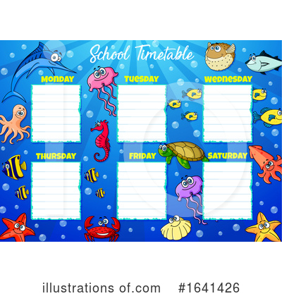 School Timetable Clipart #1641426 by Vector Tradition SM
