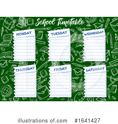School Timetable Clipart #1641427 by Vector Tradition SM