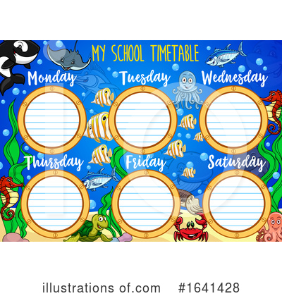 School Timetable Clipart #1641428 by Vector Tradition SM
