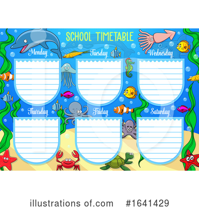 School Timetable Clipart #1641429 by Vector Tradition SM
