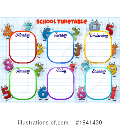School Timetable Clipart #1641430 by Vector Tradition SM