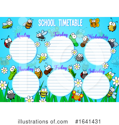 School Timetable Clipart #1641431 by Vector Tradition SM