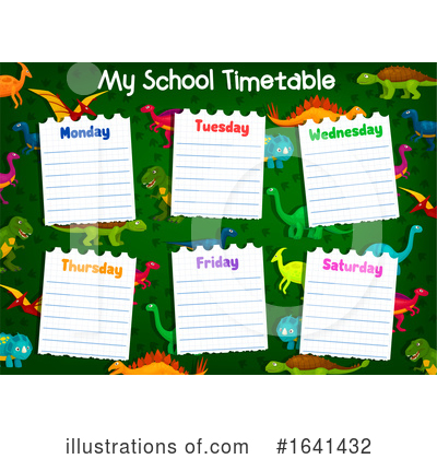 School Timetable Clipart #1641432 by Vector Tradition SM