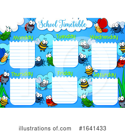 School Timetable Clipart #1641433 by Vector Tradition SM
