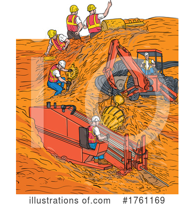 Mechanical Digger Clipart #1761169 by patrimonio