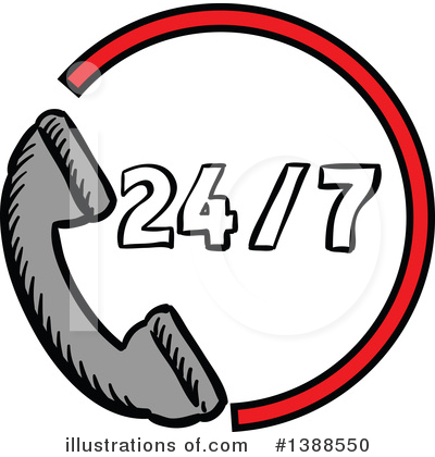 24 Hours Clipart #1388550 by Vector Tradition SM
